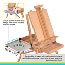 Easel, French Sketchbook easel with wooden palette