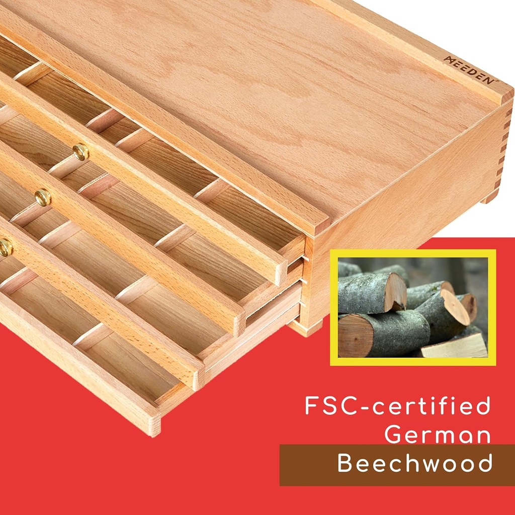 Storage Box, 4-Drawer Wood