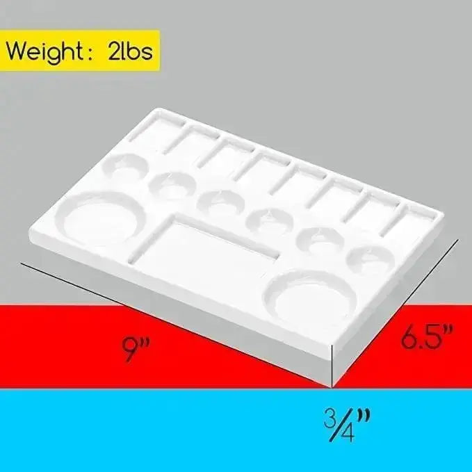 MEEDEN, Palette, 6-1/2-Inch Rectangle Shaped Ceramic