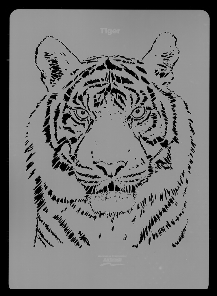 Harder Airbrush, Stencil, Template Tiger Wildlife