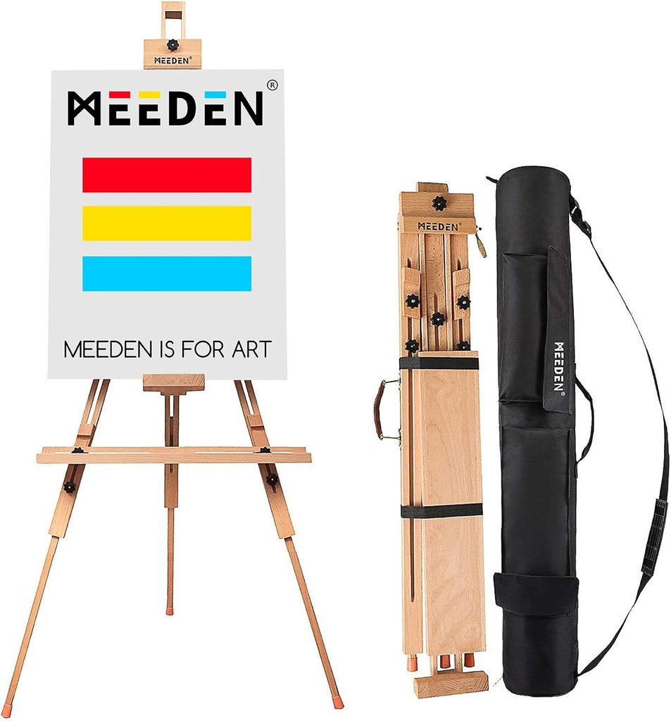 [ME_AFE-6012-YM] MEEDEN, Easel, Tripod Field Painting Easel with Carrying Case