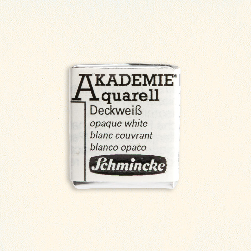 [SM-16111044] Schmincke, Akademie Aquarell, 1/2 Pans (111 opaque white)
