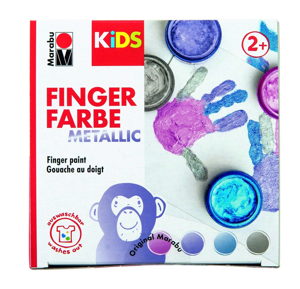 [MA-0303000000084] MARABU, KIDS Finger Paint metallic 4x100ml
