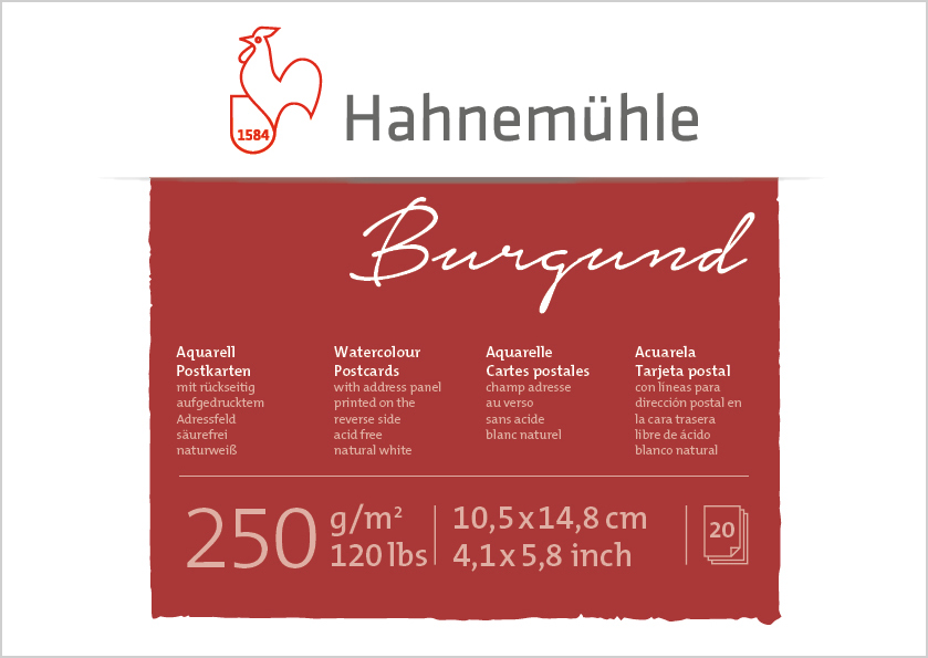 [HF-10628090] Hahnemühle, Watercolour postcards, rough, 250gsm