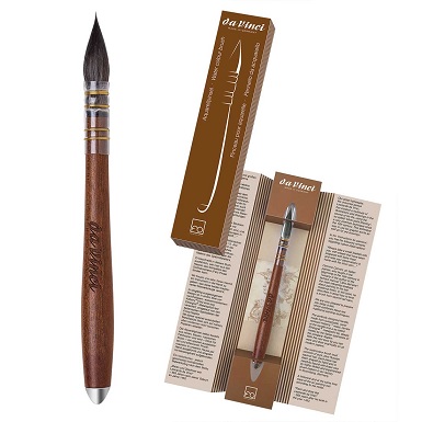 Da Vinci, 499 Silver-Pen water colour brush handle from Kebony wood 3