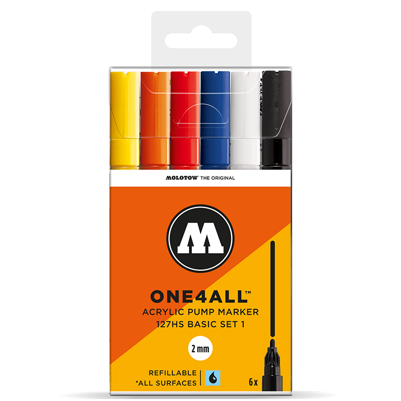 [MO-200230] MOLOTOW, One4All, 127HS 2mm Basic Set 1