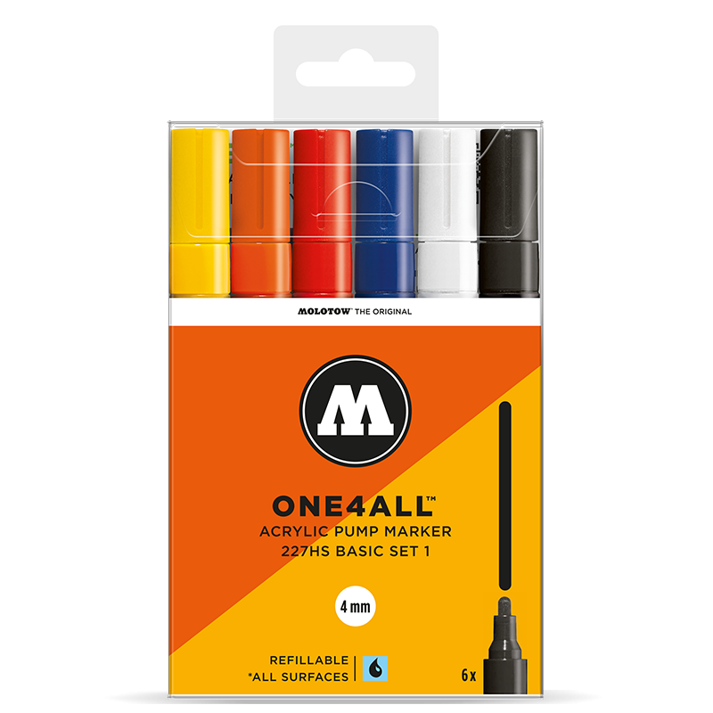 [MO_200453] MOLOTOW, One4All, 227HS 4mm Basic Set 1