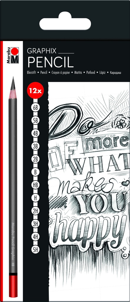 [MA-0144000000100] Marabu, Graphix, Pencil set  x12 
