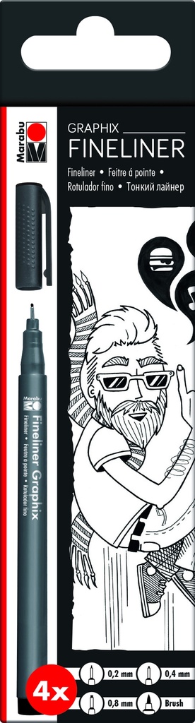 [MA-0146000000101] Marabu, Graphix, Fineliner 4pc assortment