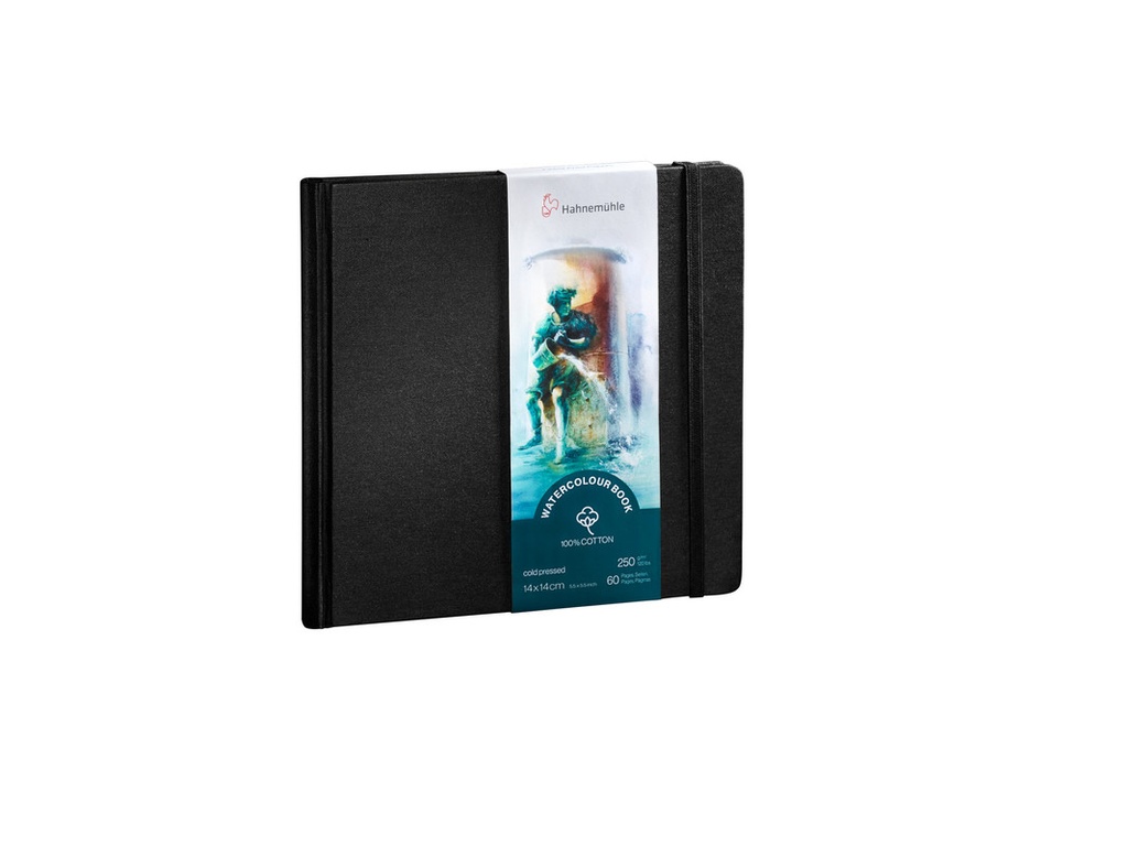 [HA_10625356] Hahnemühle, Watercolour Book 100% Cotton, 250 gsm (14 x 14 cm)
