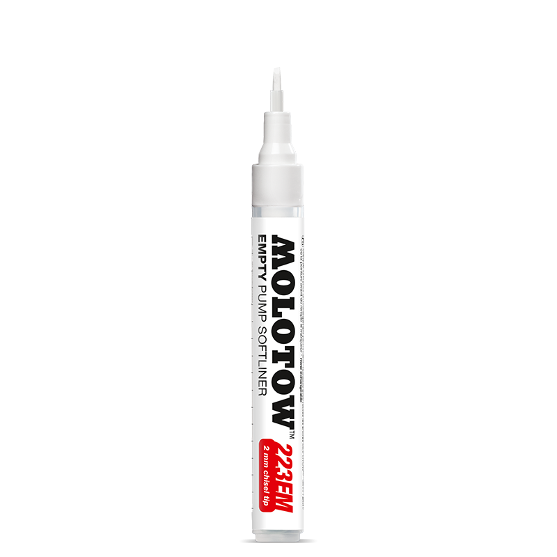 [MO-211.012] MOLOTOW, Empty Marker, 223EM,Softliner Chisel 2 mm
