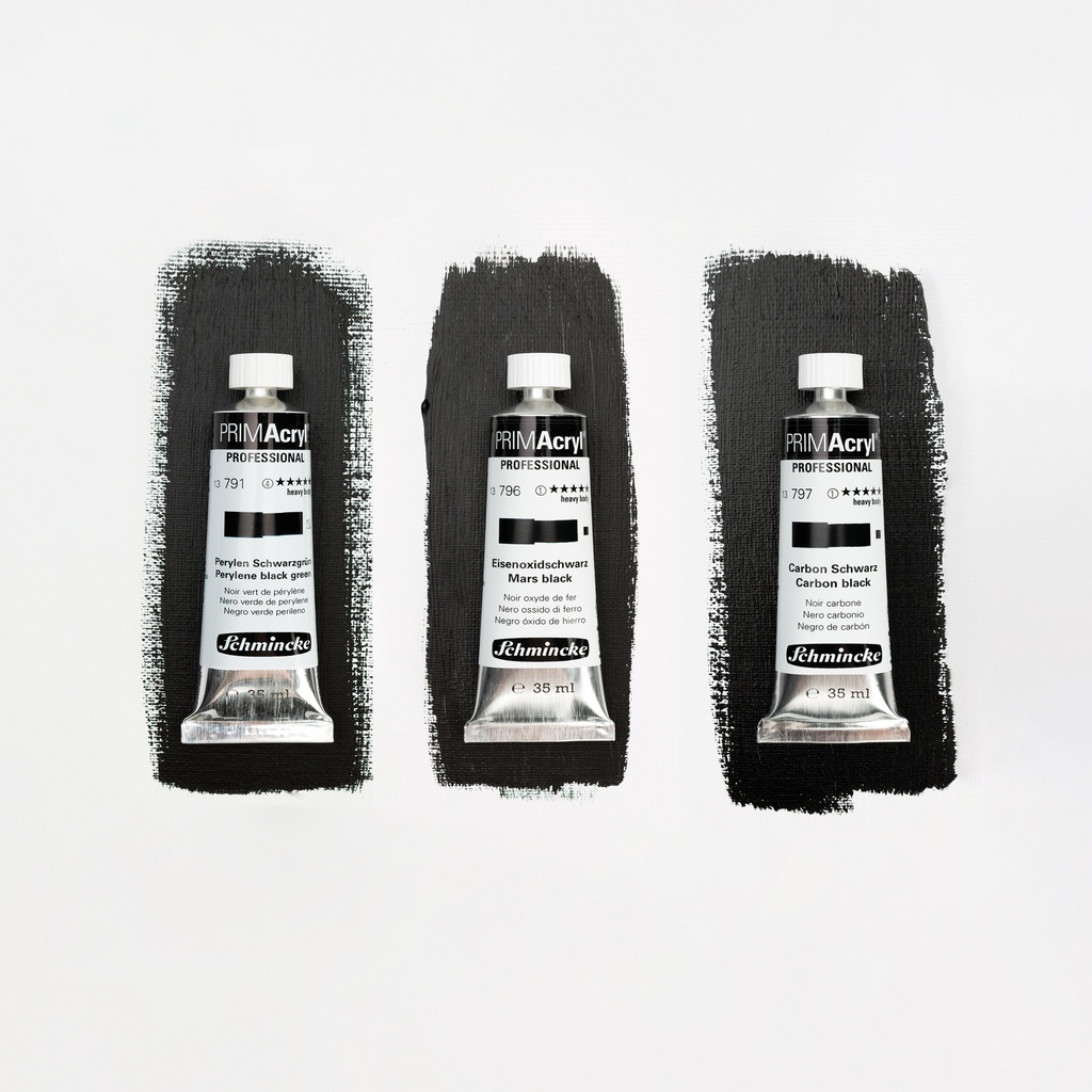 [SM_73732097] Schmincke, PRIMAcryl Box, Black shades, 3 x 35 ml