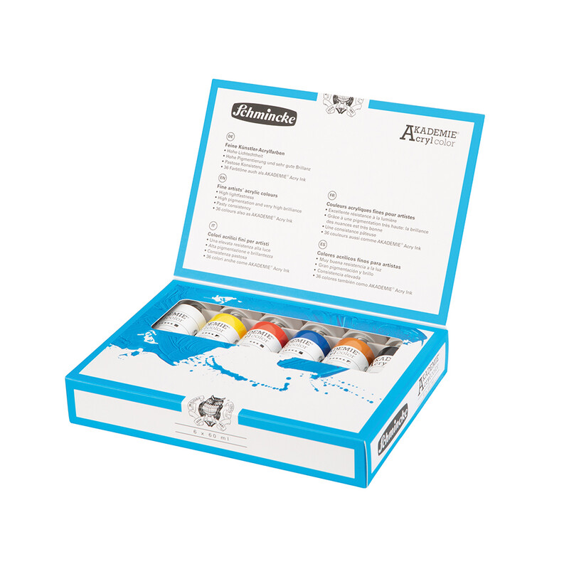 [SM_76759097] Schmincke, Akademie, Acryl box set, Cardboard 6 x 60 ml