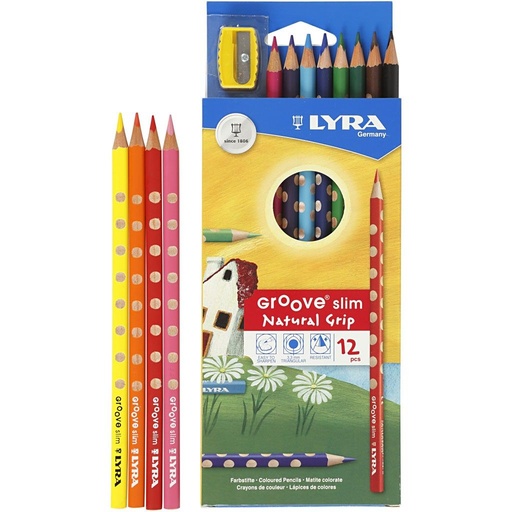 LYRA, Groove slim, colouring pencils, 12pcs